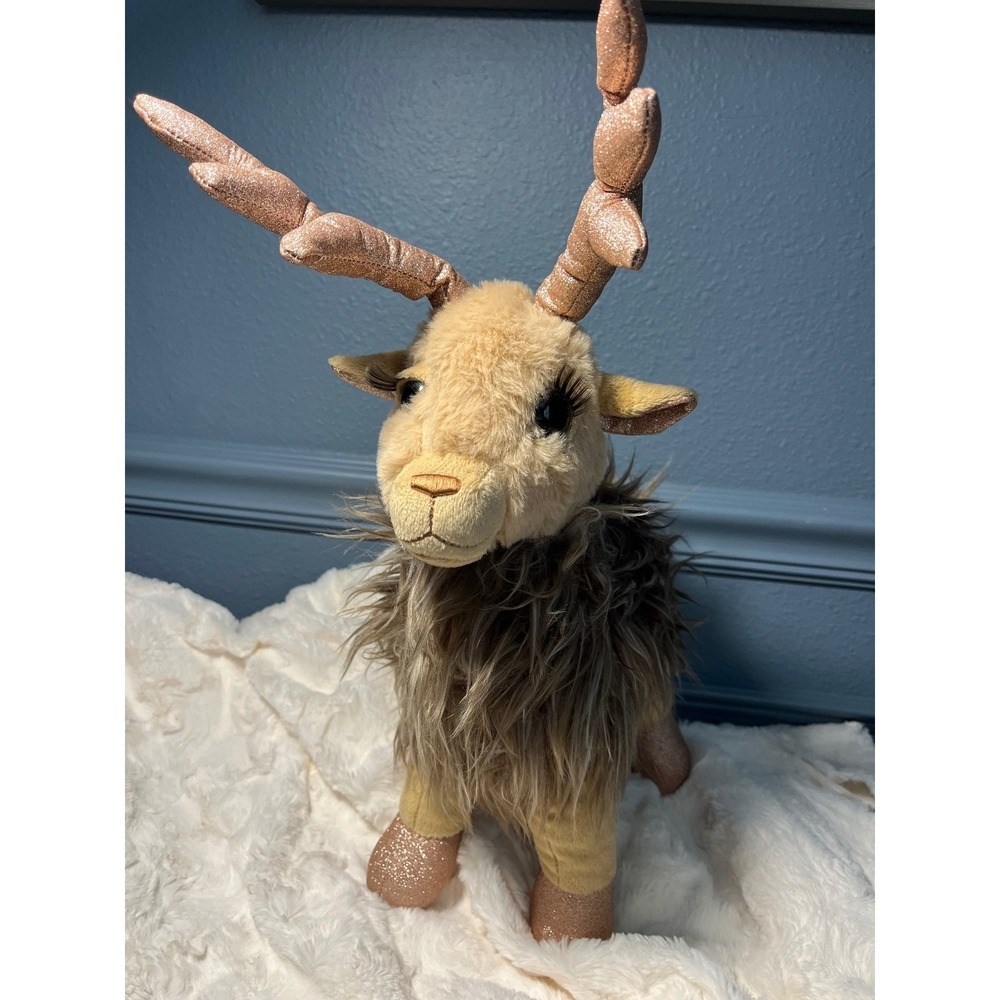 Triv Sparkly Antlered Reindeer Plush Toy‎ Kids Stuffed Animal Glitter Christmas